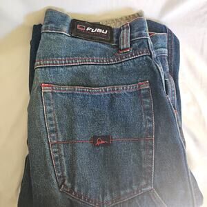 Vintage Fubu baggy‎ carpenter cargo jeans medium wash36x34 excellent condition